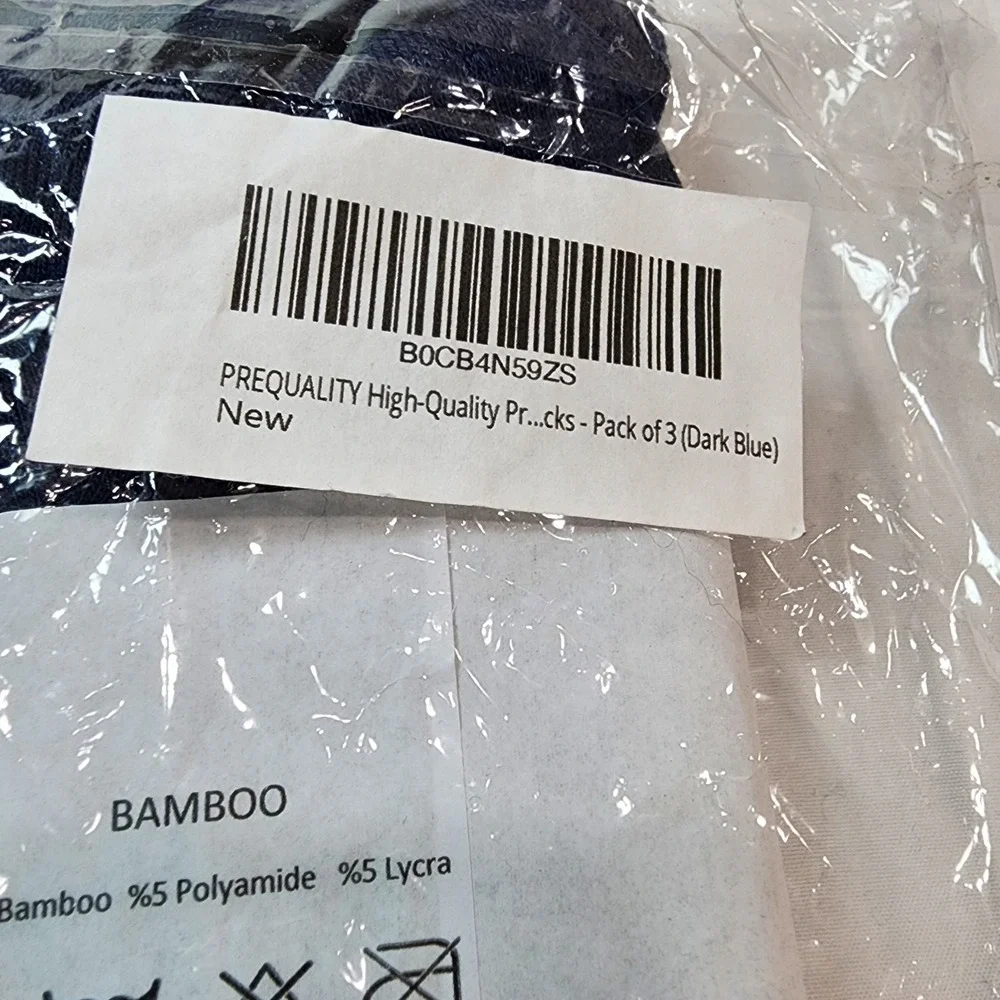 Bamboo Socks Mens Prequality Premium Blue 3 Pack